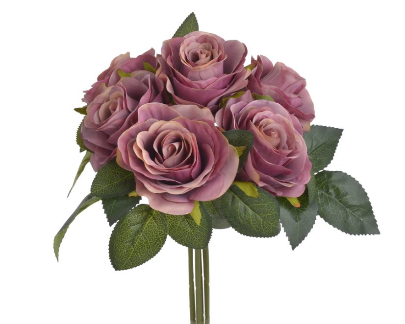 kytice růží (7 ks) - starorůžová