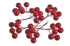 balení kuličky na drátku 36 ks - červená