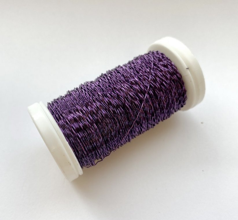 drát krepovaný (50 g) - fialová