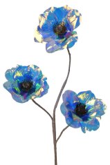 OPALIZZE anemon 3 kvety 72 cm – iridescentná modrá