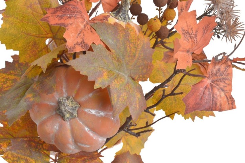 větvička s dýněmi a listy 40 cm