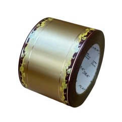 stuha pohřební 8 cm (50y) lesklá, zlatá / vínová