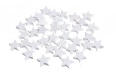 dřevěné hvězdičky (36 ks) - bílá