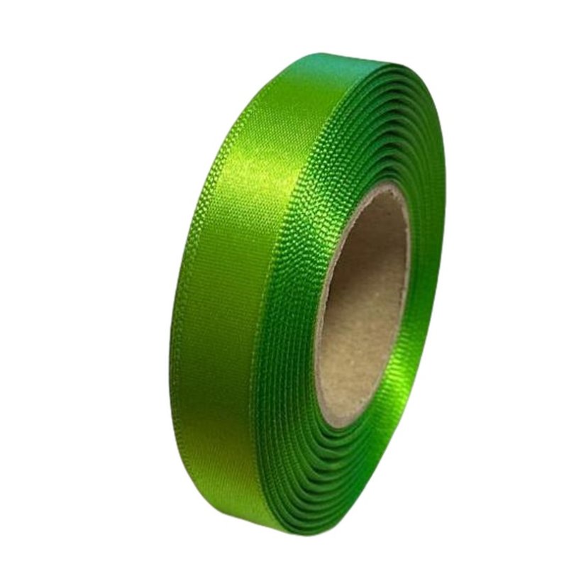 atlasová stuha 15 mm x 20 m - zelená světlejší
