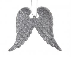 křídla glitter na pověšení - stříbrná