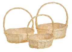 košík oválný s uchem 36 cm