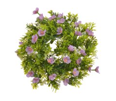 věnec s květy 28 cm - fialová