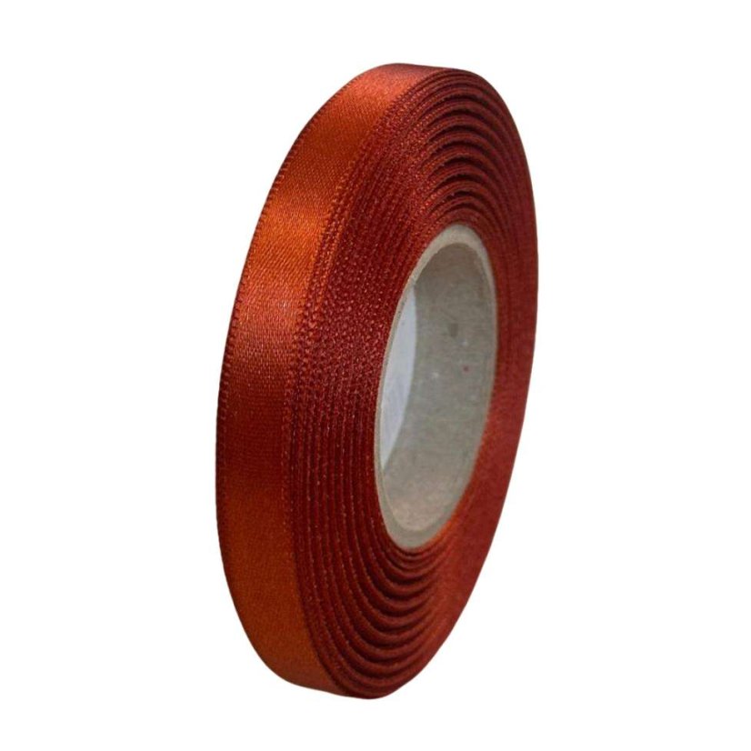 atlasová stuha 10 mm x 20 m - hnědá skořicová