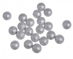 kuličky glitter 2 cm (80 ks) - stříbrná