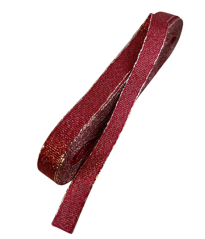 plátnová stuha metal 10 mm x 10 m - červená se zlatem