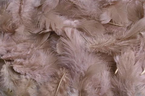 peří 10 g - sv. hnědá