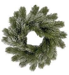 věnec jehličí 24 cm - zasněžený