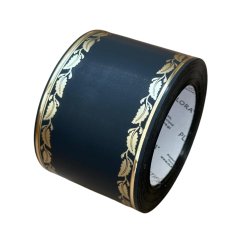 stuha pohřební 8 cm (50y) matná, černá / zlatá