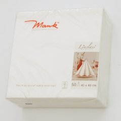 ubrousky MANK 40 x 40 cm (50 ks) - bílá