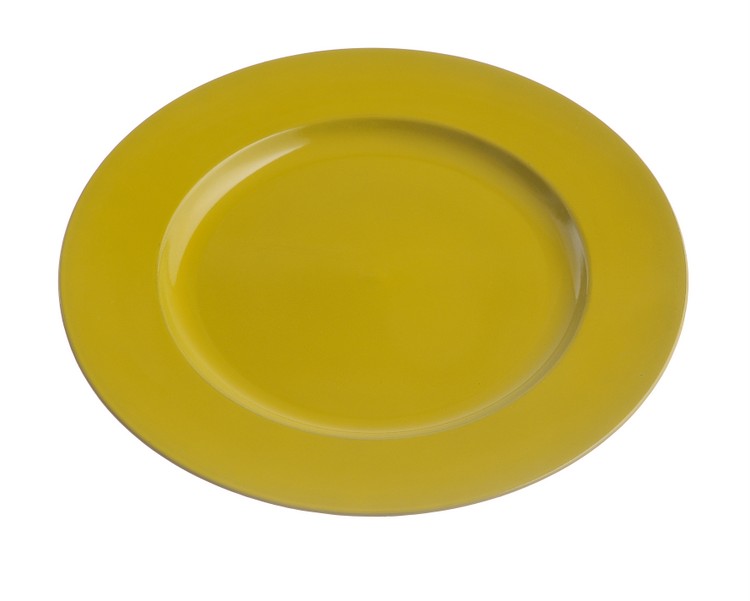 talíř 22 cm - žlutá tmavší
