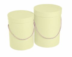 Flowerbox válec, sada (2 ks) - krémová