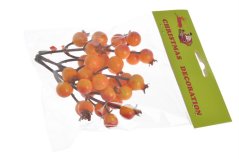 mini větvička s bobulemi (3 ks) - oranžová