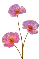 OPALIZZE anemon 3 kvety 67 cm – iridescentná ružová
