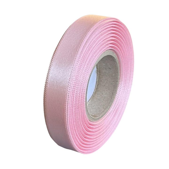 atlasová stuha 15 mm x 20 m - růžová světlá
