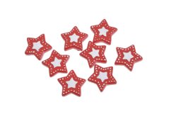 nalepovací hvězdičky (8 ks) - červená