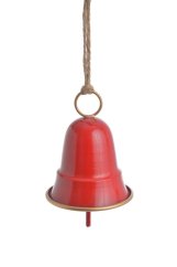 kovový zvonek 11 cm - červená