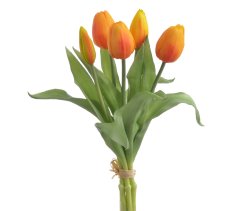 svazek tulipánů (5 ks) - žlutá/oranžová