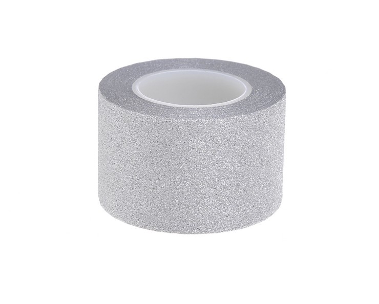 samolepící páska glitter (3 cm) - stříbrná