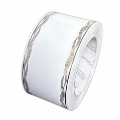 stuha pohřební 6 cm (50y) - bílá/zlatá