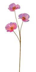 OPALIZZE anemon 3 květy 67 cm – iridescentní růžový