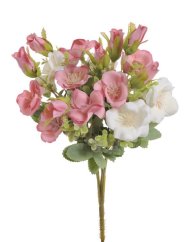 eustoma buket - mix bílá/růžová