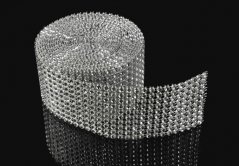 diamantový pás 5 cm x 3 m - stříbrný