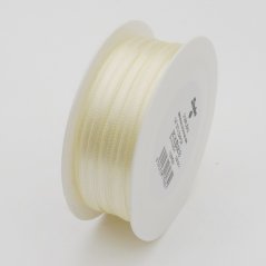 atlasová stuha 3 mm x 20 m - krémová