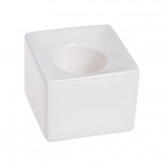 svícen keramika bílá H 6,5 cm