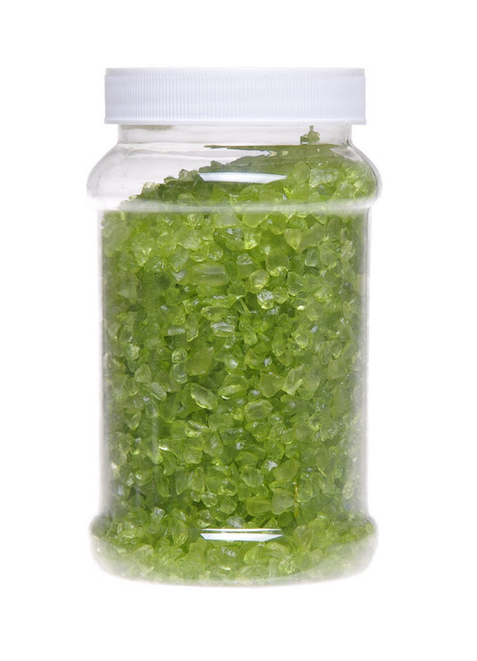 kamínky - drcené sklo 3-5 mm (600 g), zelené