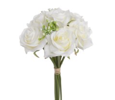 svazek růží 24 cm (6 ks) - bílá