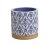 keramický obal ornament velký - modrá/bílá