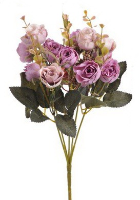růže - kytice - MIX lila + krém