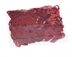 konfetti, srdíčka vyřezávaná  MIX (15 g) - červená