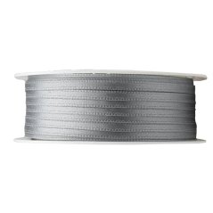 atlasová stuha 3 mm x 20 m - šedostříbrná
