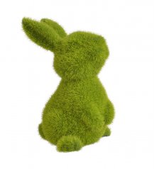 flokovaný zajíček 13 cm - zelená