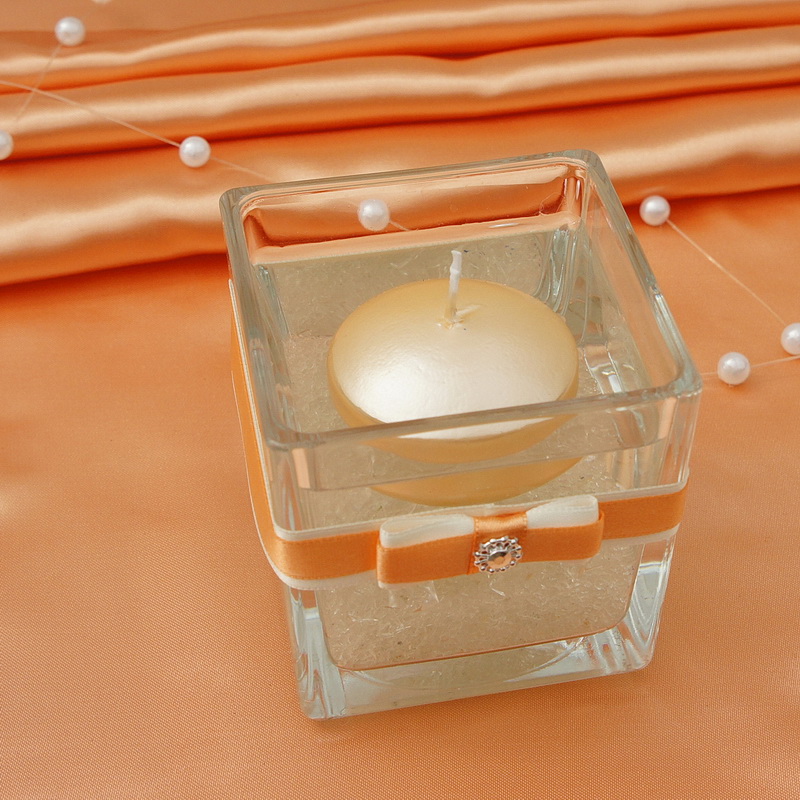 plovoucí svíčky - čočky (6 ks) - METAL bílá