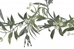 girlanda ruscus 240 cm - zelená/bílá