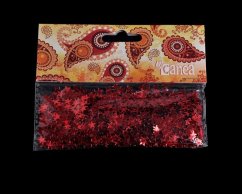 konfetti, hvězdičky (15 g) červené