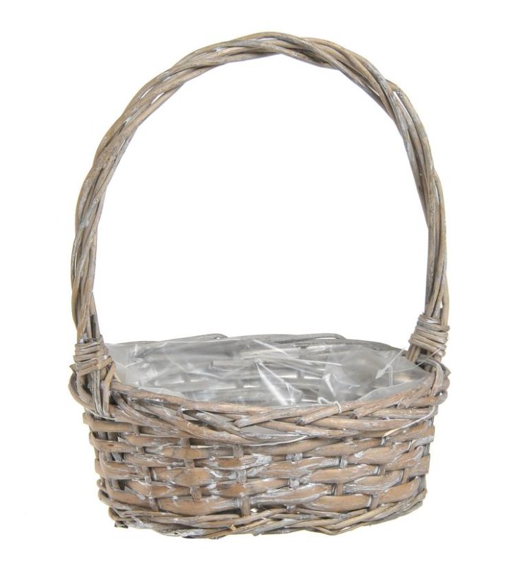 koš oválný s uchem a igelitem 22 cm koš oválný s uchem a igelitem 22 cm