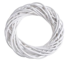 věnec z proutí 30 cm - bílá