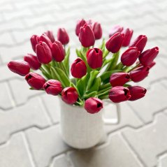 tulipán pěnový (5 ks) - tmavě červená