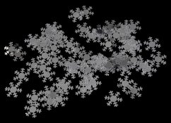 konfetti, vločky 2 cm - stříbrné