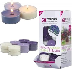 aroma čaj. svíčka - transparent (60 ks), sea-breeze