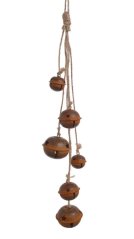 girlanda rolničky x6 2,5 - 5 cm - rusty