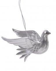 holubice k pověšení - stříbrná